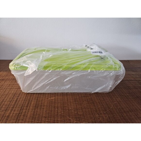Tupperware Stak N Store Stack Rectangular Refrigerator 2.2L / 9.25 Cup Lime - Picture 2 of 4